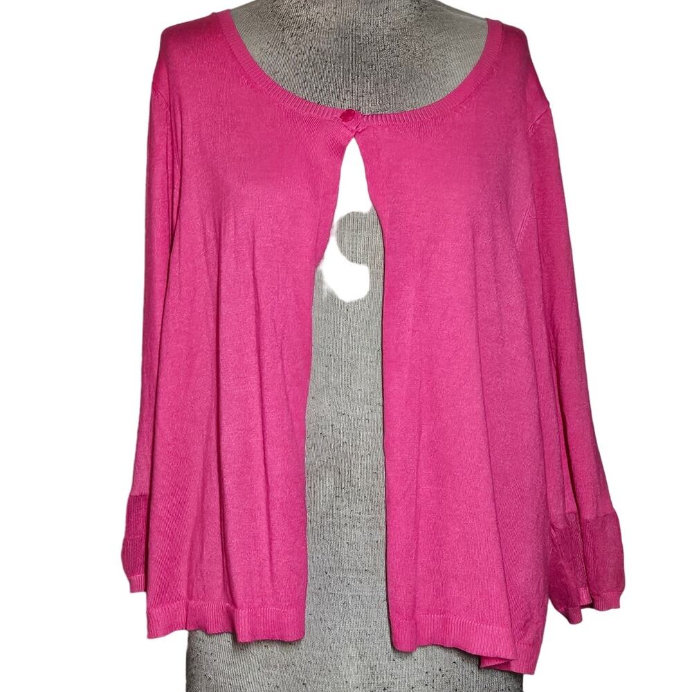 Lane Bryant Pink Open Front Sweater Size 26